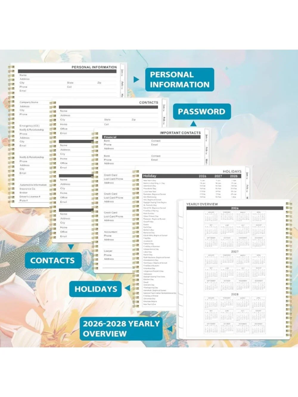 2026-2027 Monthly Planner | 21-Month Calendar with Inner Pocket, 9x11 Size